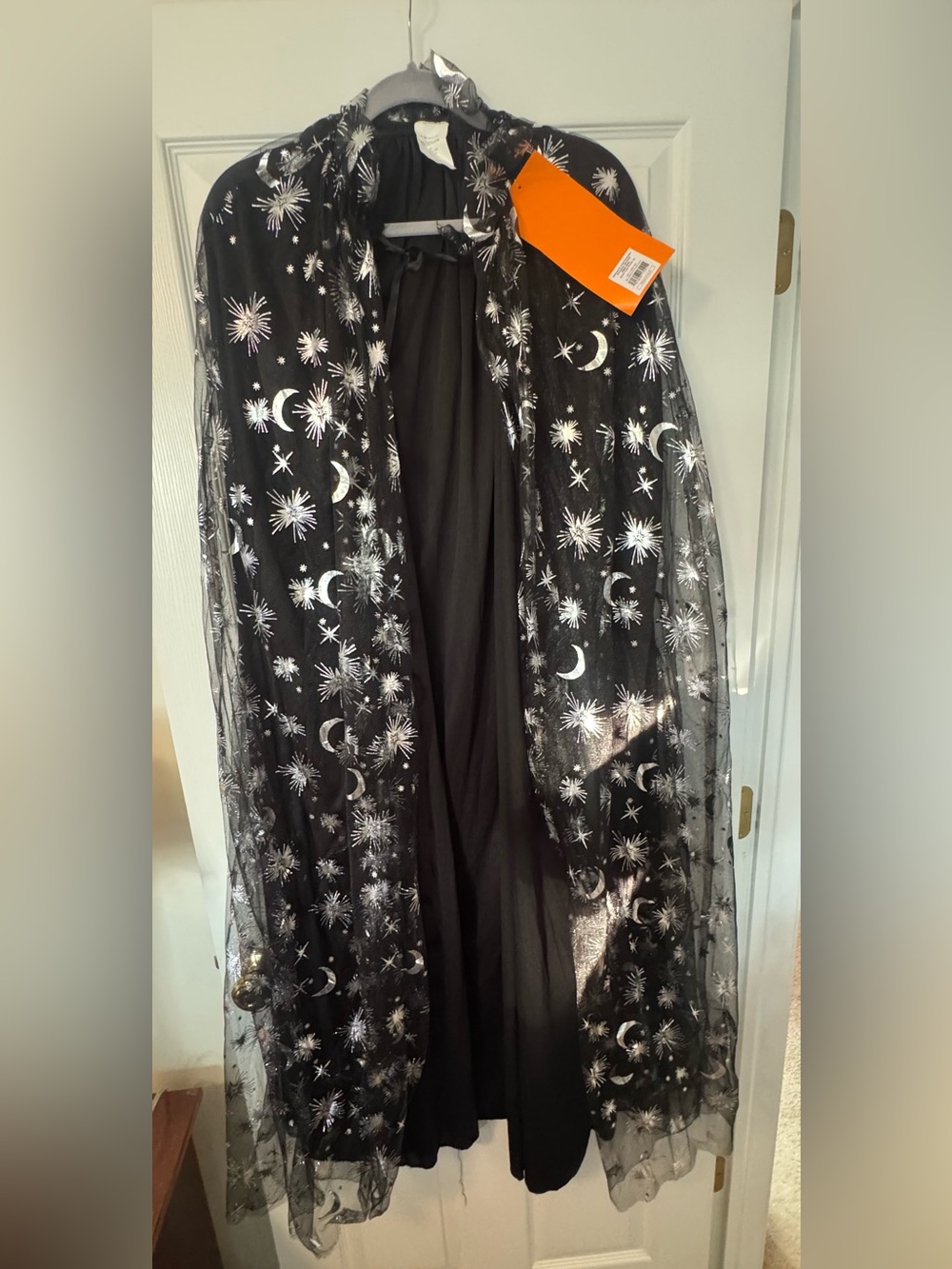 NWT Black Celestial Wizard Cape - adult Costume
